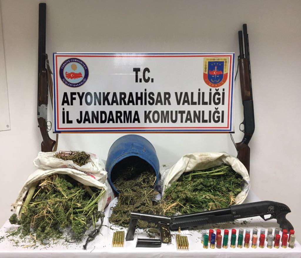 Afyon’da jandarma’dan esrar operasyonu