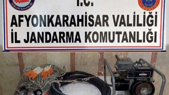 Afyonkarahisar’da kaçak kazıya suçüstü